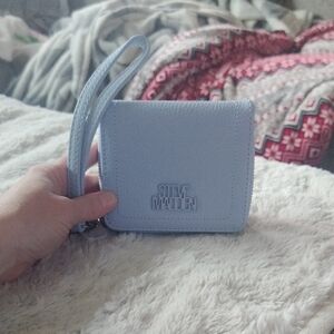 Steve Madden Blue Clutch Wristlet Minimalist Design